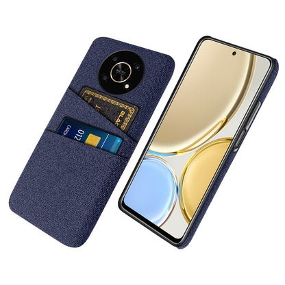 For Honor Magic4 Lite 5G/X30/X9 4G/X9 5G Dual Card Slots Cloth + PC Back Case Cloth Texture Protective Phone Cover
