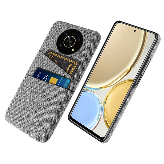 For Honor Magic4 Lite 5G/X30/X9 4G/X9 5G Dual Card Slots Cloth + PC Back Case Cloth Texture Protective Phone Cover