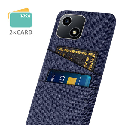 For Honor Play 30 5G Anti-scratch Phone Case Cloth Texture Shockproof Dual Card Slots PC Protective Cover