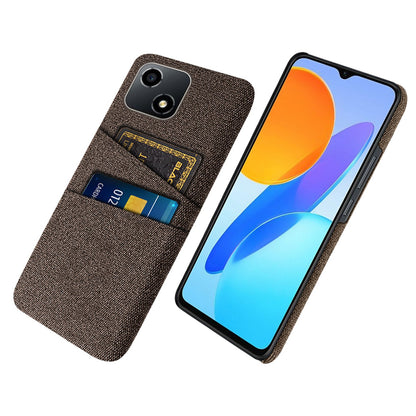 For Honor Play 30 5G Anti-scratch Phone Case Cloth Texture Shockproof Dual Card Slots PC Protective Cover