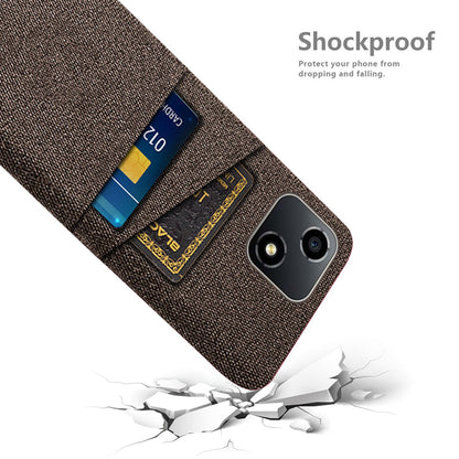 For Honor Play 30 5G Anti-scratch Phone Case Cloth Texture Shockproof Dual Card Slots PC Protective Cover