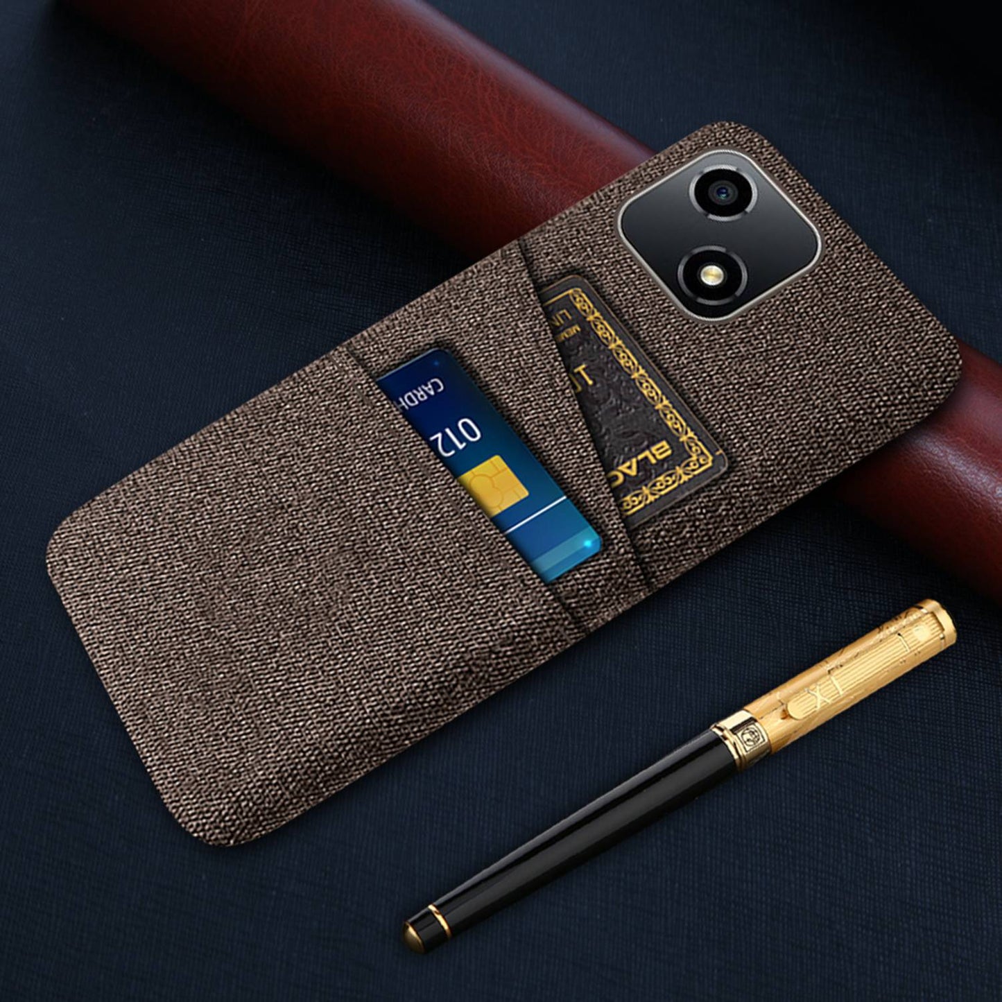 For Honor Play 30 5G Anti-scratch Phone Case Cloth Texture Shockproof Dual Card Slots PC Protective Cover