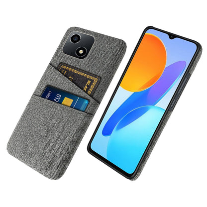 For Honor Play 30 5G Anti-scratch Phone Case Cloth Texture Shockproof Dual Card Slots PC Protective Cover