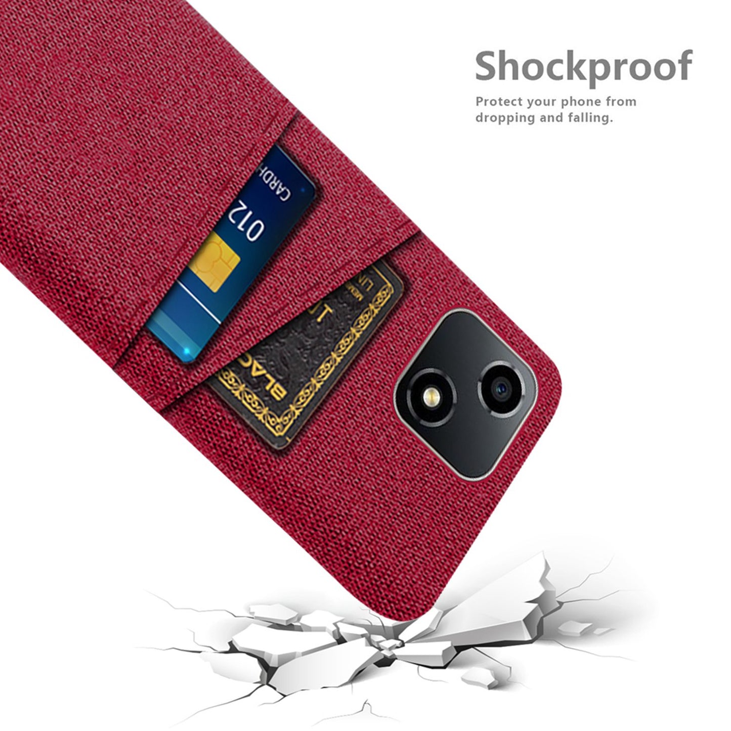 For Honor Play 30 5G Anti-scratch Phone Case Cloth Texture Shockproof Dual Card Slots PC Protective Cover