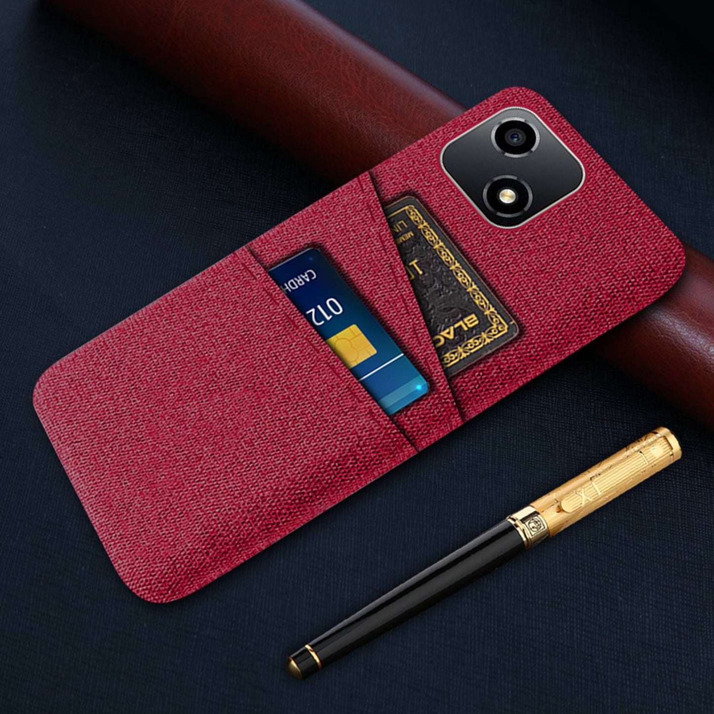 For Honor Play 30 5G Anti-scratch Phone Case Cloth Texture Shockproof Dual Card Slots PC Protective Cover