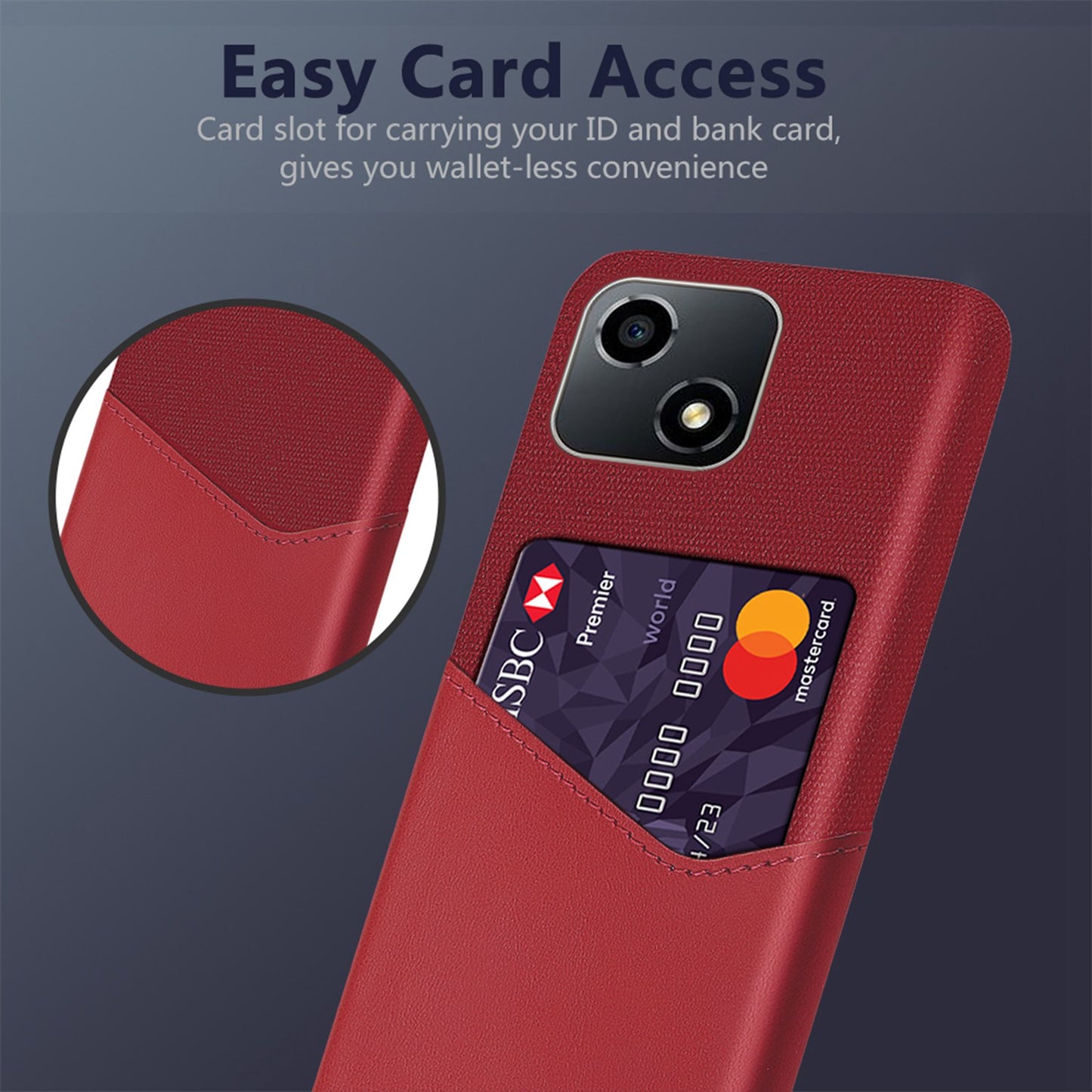For Honor Play 30 5G Anti-fall Phone Cover Card Holder Shockproof Cloth Texture PU Leather Coated PC Phone Case
