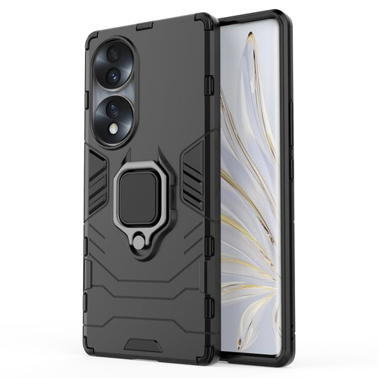 For Honor 70 5G TPU+PC Anti-fall Protective Phone Case Military Grade Armor Ring Holder Kickstand Back Shell