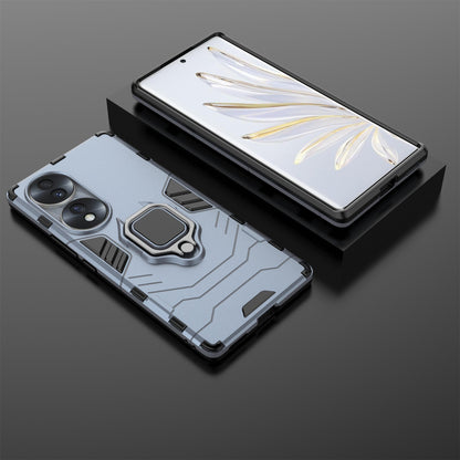 For Honor 70 5G TPU+PC Anti-fall Protective Phone Case Military Grade Armor Ring Holder Kickstand Back Shell