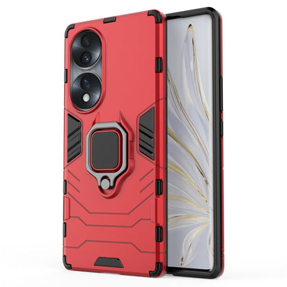 For Honor 70 5G TPU+PC Anti-fall Protective Phone Case Military Grade Armor Ring Holder Kickstand Back Shell