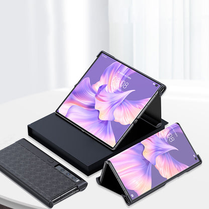 For Huawei Mate Xs 2 Anti-scratch Leather Coated PC Folding Mobile Phone Case Stand Protective Cover