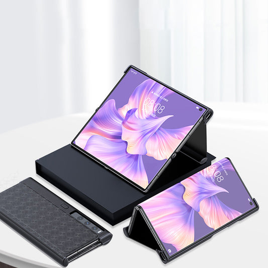 For Huawei Mate Xs 2 Anti-scratch Leather Coated PC Folding Mobile Phone Case Stand Protective Cover