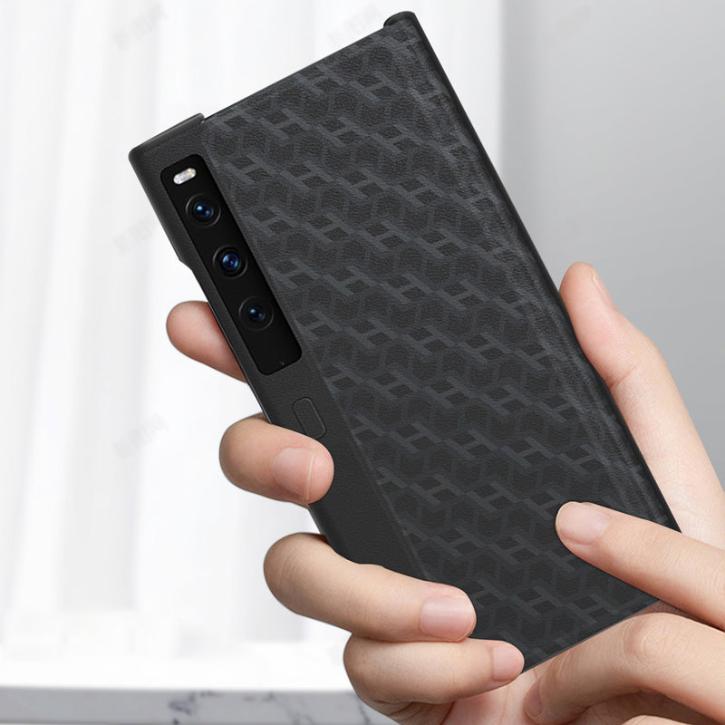 For Huawei Mate Xs 2 Anti-scratch Leather Coated PC Folding Mobile Phone Case Stand Protective Cover