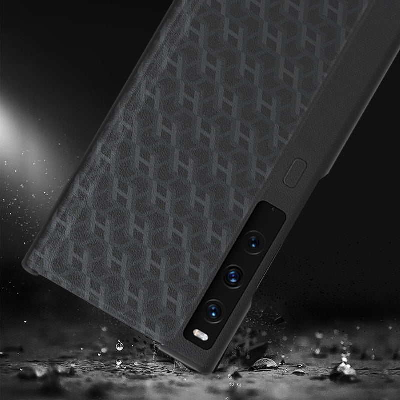 For Huawei Mate Xs 2 Anti-scratch Leather Coated PC Folding Mobile Phone Case Stand Protective Cover