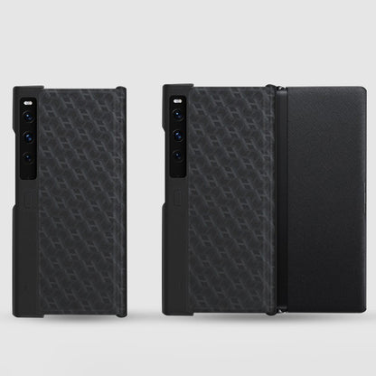 For Huawei Mate Xs 2 Anti-scratch Leather Coated PC Folding Mobile Phone Case Stand Protective Cover