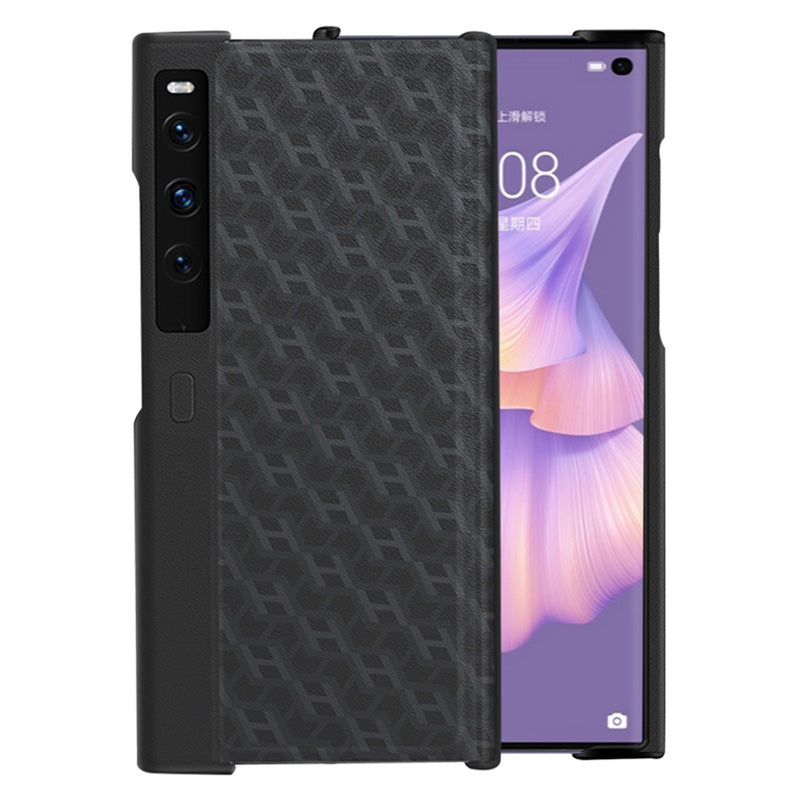 For Huawei Mate Xs 2 Anti-scratch Leather Coated PC Folding Mobile Phone Case Stand Protective Cover