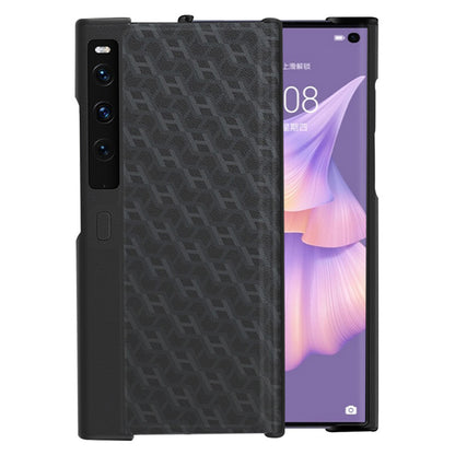 For Huawei Mate Xs 2 Anti-scratch Leather Coated PC Folding Mobile Phone Case Stand Protective Cover