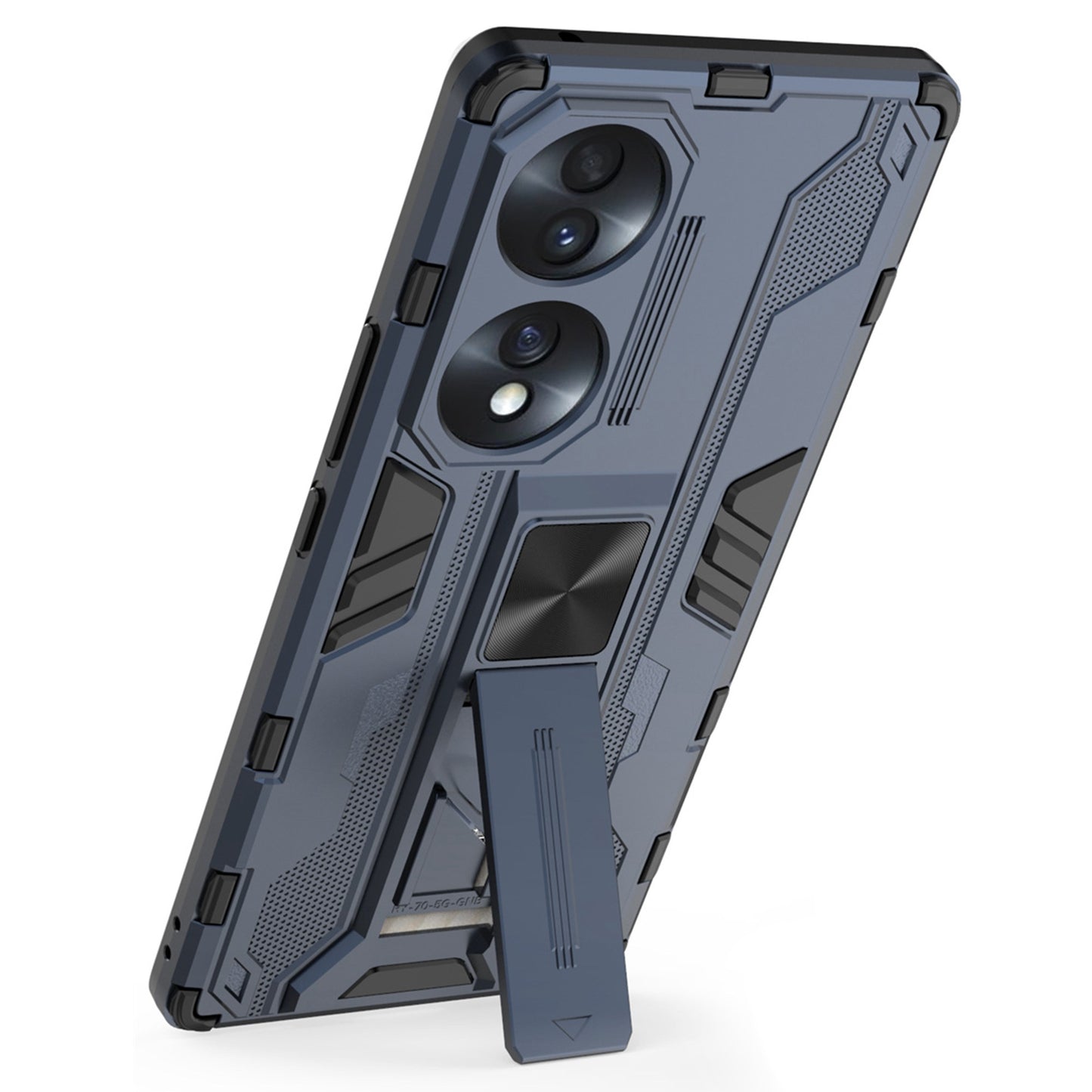 For Honor 70 5G Phone Case Kickstand Hard PC Soft TPU Dual Layer Anti-Slip Rugged Protective Cover
