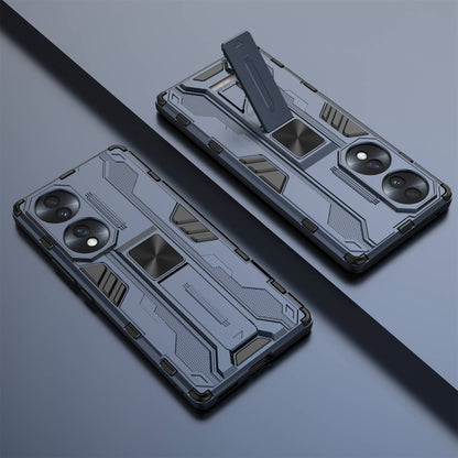 For Honor 70 5G Phone Case Kickstand Hard PC Soft TPU Dual Layer Anti-Slip Rugged Protective Cover