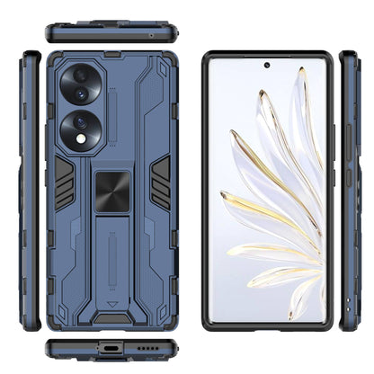 For Honor 70 5G Phone Case Kickstand Hard PC Soft TPU Dual Layer Anti-Slip Rugged Protective Cover