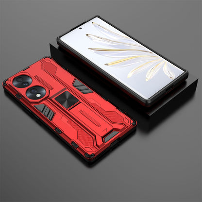 For Honor 70 5G Phone Case Kickstand Hard PC Soft TPU Dual Layer Anti-Slip Rugged Protective Cover