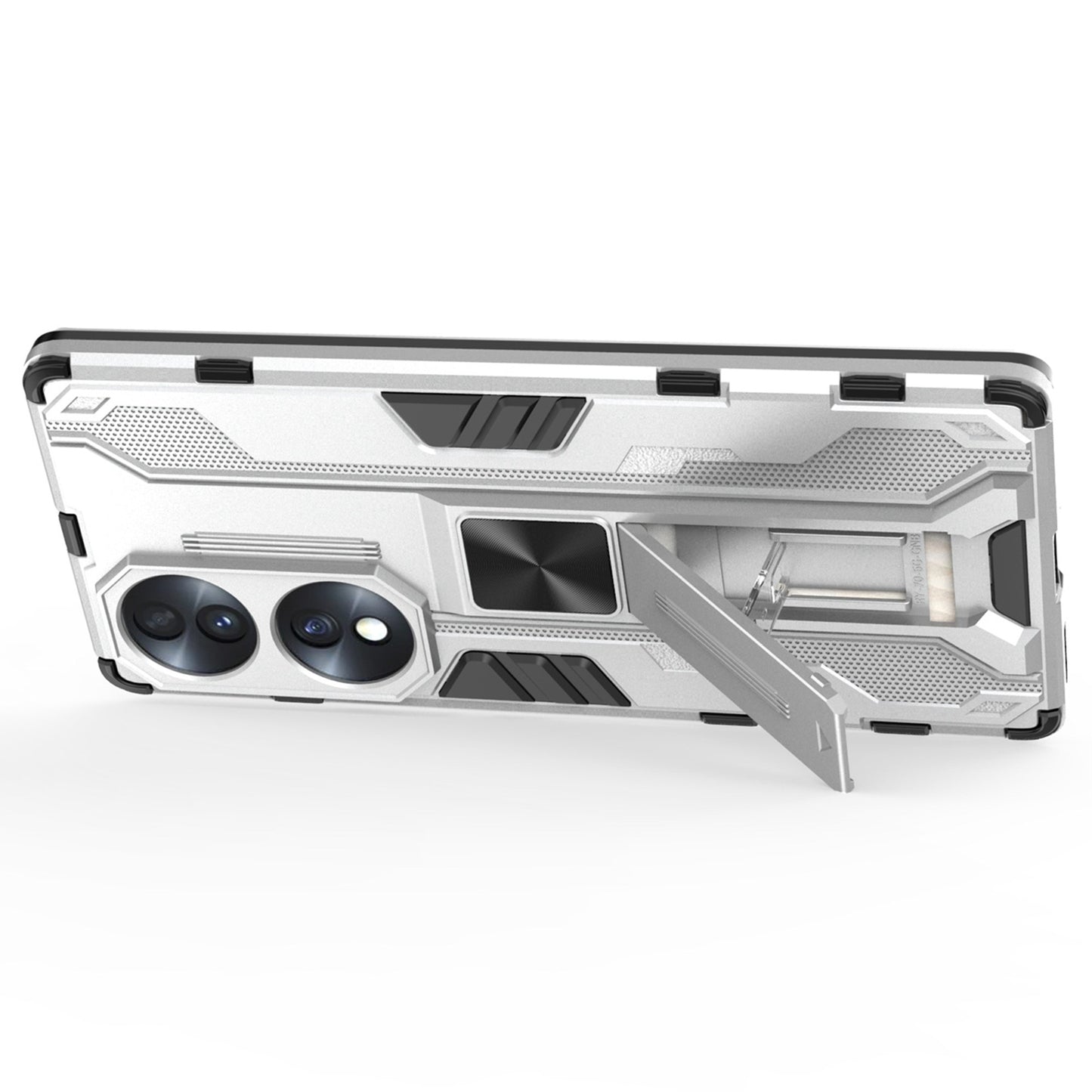 For Honor 70 5G Phone Case Kickstand Hard PC Soft TPU Dual Layer Anti-Slip Rugged Protective Cover