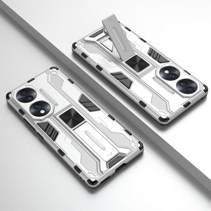 For Honor 70 5G Phone Case Kickstand Hard PC Soft TPU Dual Layer Anti-Slip Rugged Protective Cover