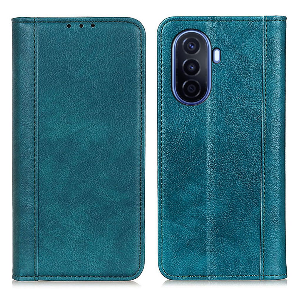 For Huawei nova Y70 4G/Y70 Plus 4G Litchi Texture Wallet Flip Cover Split Leather Stand Magnetic Closure Shockproof Folio Case