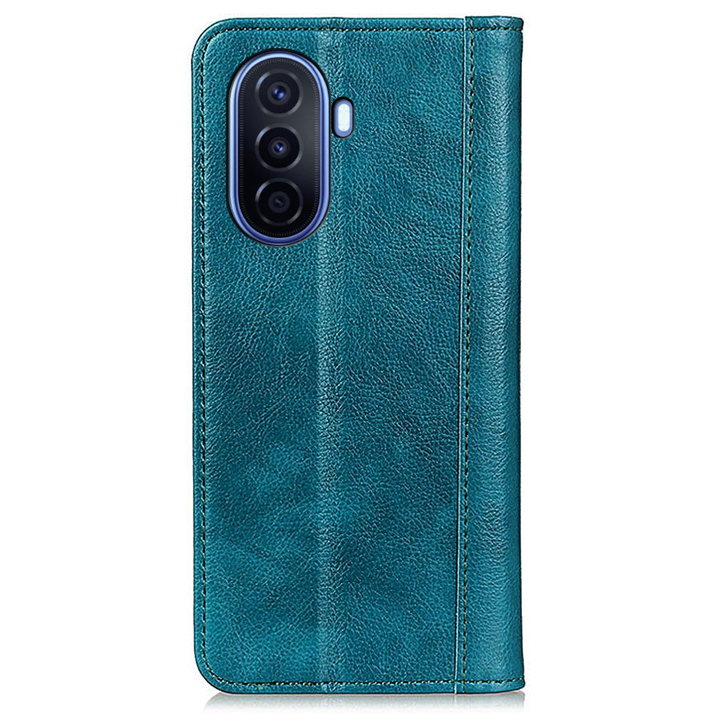 For Huawei nova Y70 4G/Y70 Plus 4G Litchi Texture Wallet Flip Cover Split Leather Stand Magnetic Closure Shockproof Folio Case