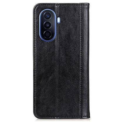 For Huawei nova Y70 4G/Y70 Plus 4G Litchi Texture Wallet Flip Cover Split Leather Stand Magnetic Closure Shockproof Folio Case
