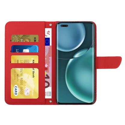For Honor Magic4 Pro 5G Anti-fall Shockproof Flip Leather Case Butterfly Flowers Pattern Imprinted Wallet Scratch-proof Phone Cover Stand with Shoulder Strap