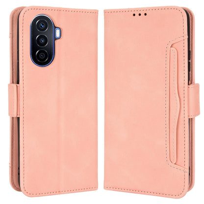 For Huawei nova Y70 4G/nova Y70 Plus 4G Anti-wear PU Leather Case Wallet Stand Anti-shock Phone Cover with Multiple Card Slots