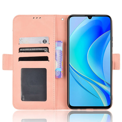 For Huawei nova Y70 4G/nova Y70 Plus 4G Anti-wear PU Leather Case Wallet Stand Anti-shock Phone Cover with Multiple Card Slots