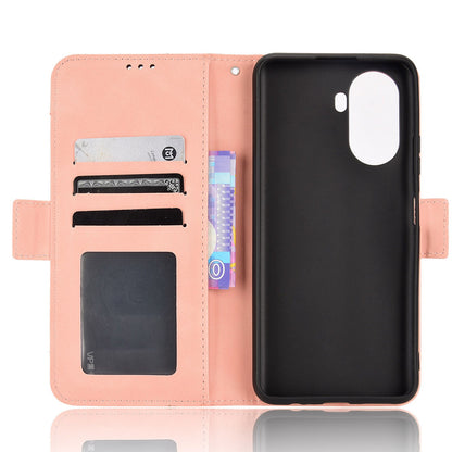 For Huawei nova Y70 4G/nova Y70 Plus 4G Anti-wear PU Leather Case Wallet Stand Anti-shock Phone Cover with Multiple Card Slots
