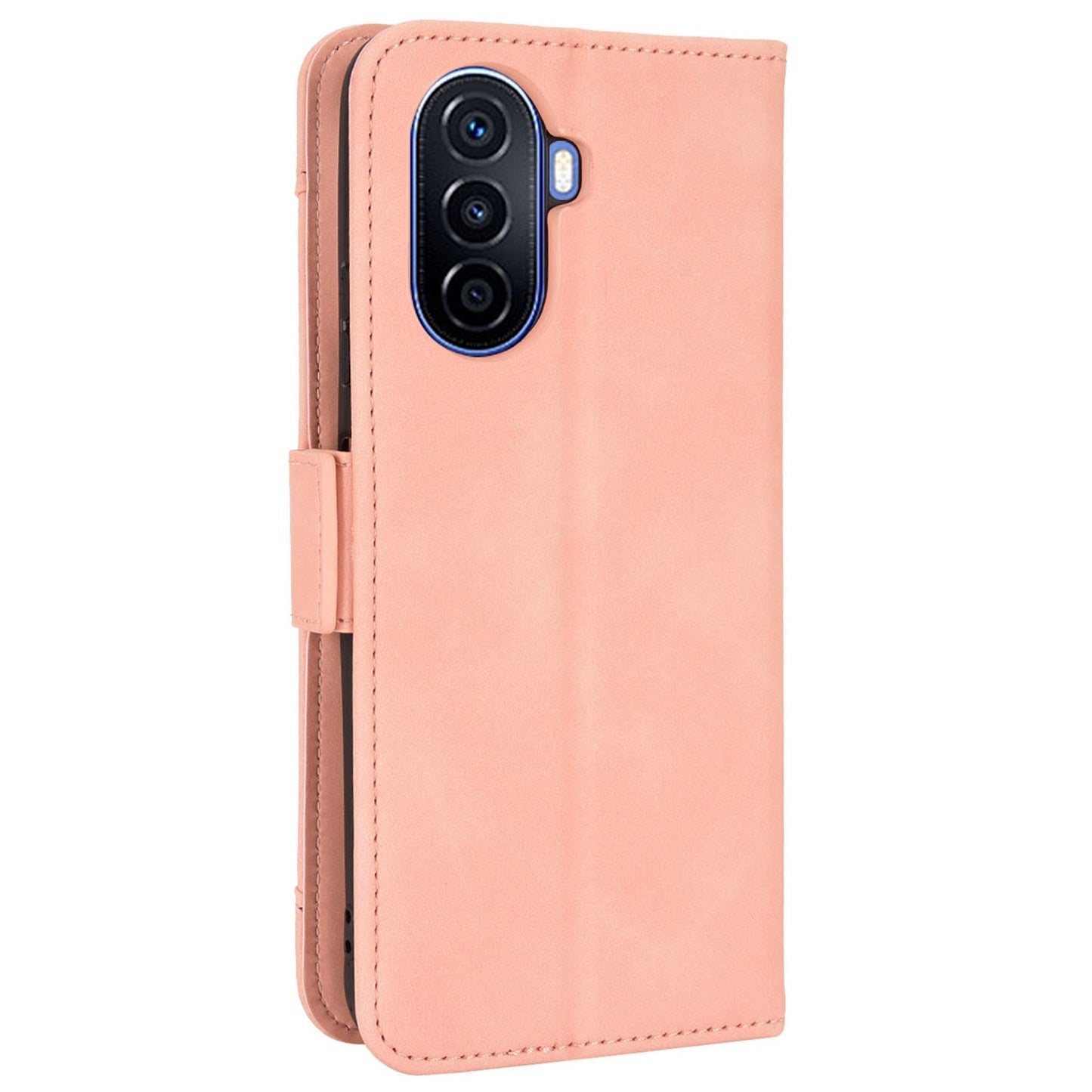 For Huawei nova Y70 4G/nova Y70 Plus 4G Anti-wear PU Leather Case Wallet Stand Anti-shock Phone Cover with Multiple Card Slots