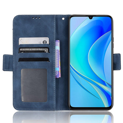 For Huawei nova Y70 4G/nova Y70 Plus 4G Anti-wear PU Leather Case Wallet Stand Anti-shock Phone Cover with Multiple Card Slots