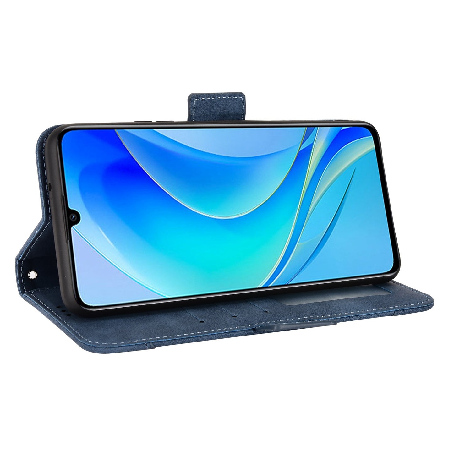 For Huawei nova Y70 4G/nova Y70 Plus 4G Anti-wear PU Leather Case Wallet Stand Anti-shock Phone Cover with Multiple Card Slots