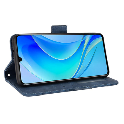 For Huawei nova Y70 4G/nova Y70 Plus 4G Anti-wear PU Leather Case Wallet Stand Anti-shock Phone Cover with Multiple Card Slots