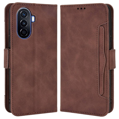 For Huawei nova Y70 4G/nova Y70 Plus 4G Anti-wear PU Leather Case Wallet Stand Anti-shock Phone Cover with Multiple Card Slots
