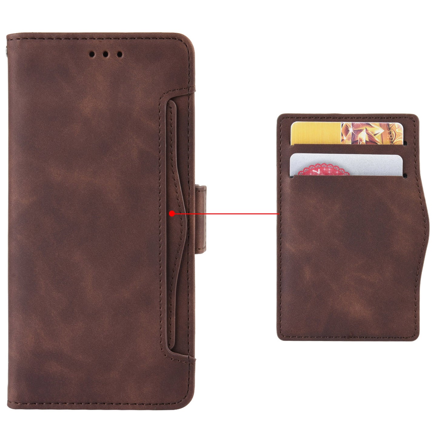 For Huawei nova Y70 4G/nova Y70 Plus 4G Anti-wear PU Leather Case Wallet Stand Anti-shock Phone Cover with Multiple Card Slots