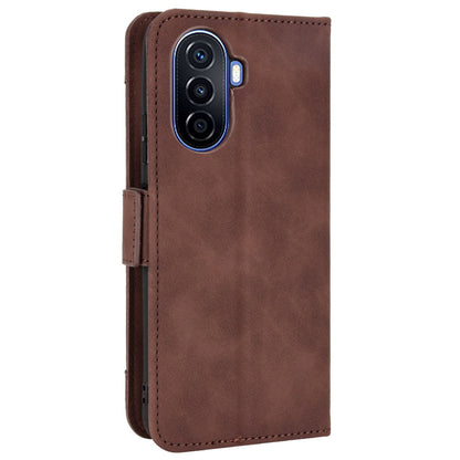 For Huawei nova Y70 4G/nova Y70 Plus 4G Anti-wear PU Leather Case Wallet Stand Anti-shock Phone Cover with Multiple Card Slots