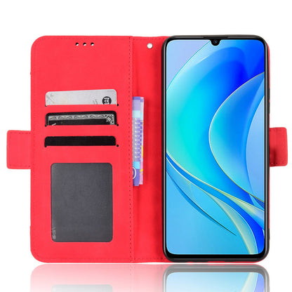 For Huawei nova Y70 4G/nova Y70 Plus 4G Anti-wear PU Leather Case Wallet Stand Anti-shock Phone Cover with Multiple Card Slots