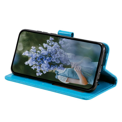 For Honor X30/X9 4G/5G Imprinted Mandala Flower Pattern Wrist Strap Wallet Case PU Leather Stand Feature Flip Cover