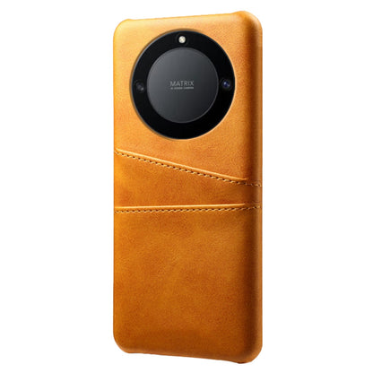 For Honor X40 5G PU Leather Coated Hard PC Hybrid Phone Case Shockproof Anti-Scratch Dual Card Slots Cover