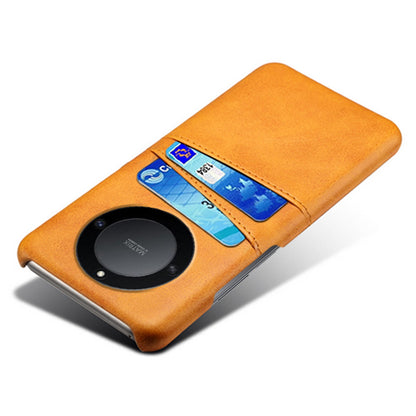 For Honor X40 5G PU Leather Coated Hard PC Hybrid Phone Case Shockproof Anti-Scratch Dual Card Slots Cover