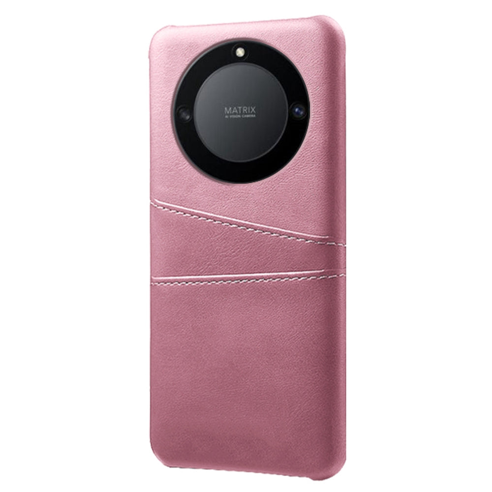 For Honor X40 5G PU Leather Coated Hard PC Hybrid Phone Case Shockproof Anti-Scratch Dual Card Slots Cover