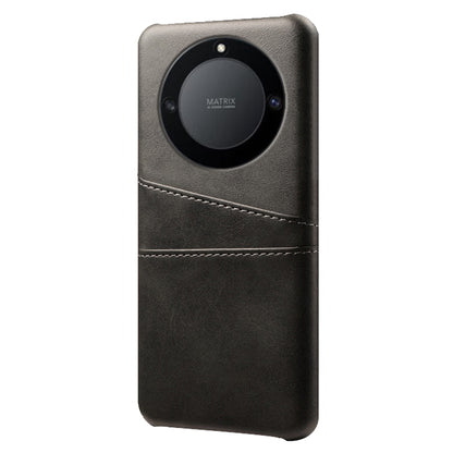 For Honor X40 5G PU Leather Coated Hard PC Hybrid Phone Case Shockproof Anti-Scratch Dual Card Slots Cover