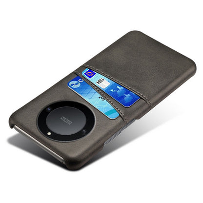 For Honor X40 5G PU Leather Coated Hard PC Hybrid Phone Case Shockproof Anti-Scratch Dual Card Slots Cover