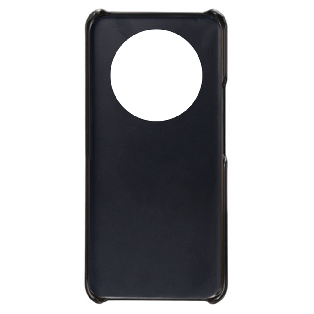 For Honor X40 5G PU Leather Coated Hard PC Hybrid Phone Case Shockproof Anti-Scratch Dual Card Slots Cover
