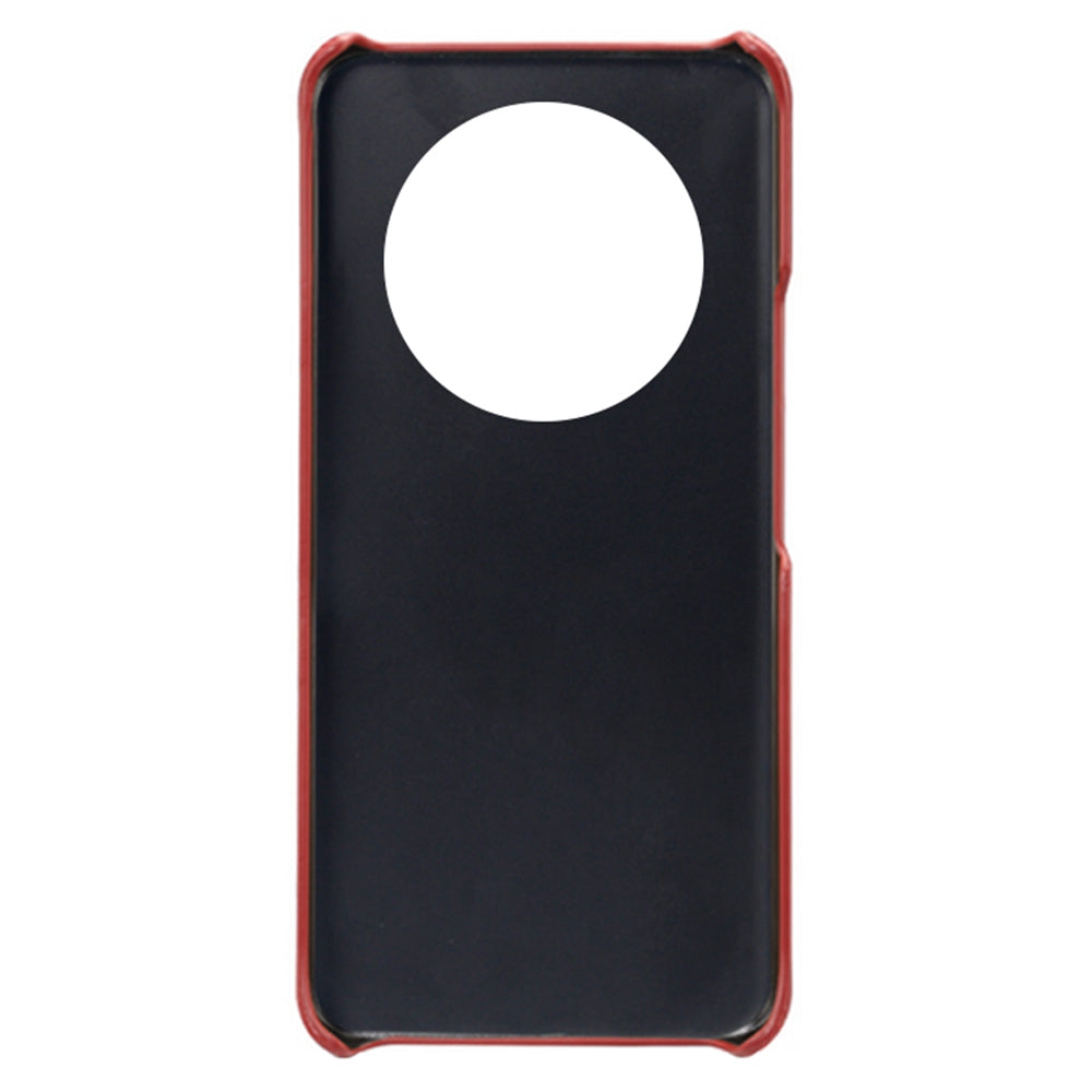 For Honor X40 5G PU Leather Coated Hard PC Hybrid Phone Case Shockproof Anti-Scratch Dual Card Slots Cover