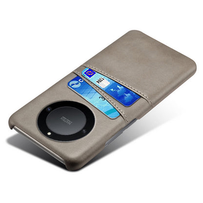 For Honor X40 5G PU Leather Coated Hard PC Hybrid Phone Case Shockproof Anti-Scratch Dual Card Slots Cover